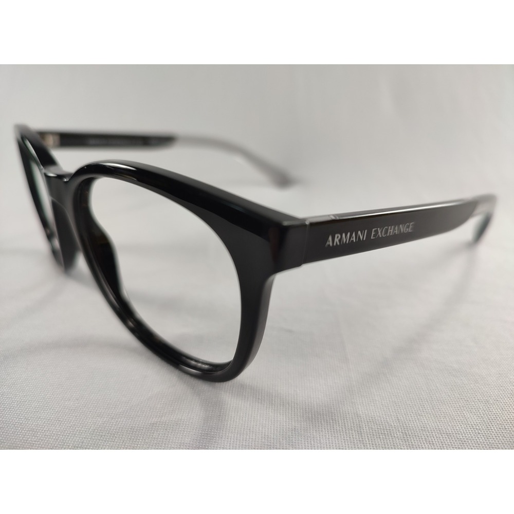 Armani Exchange AX 4050S 818611 Black Round Eyeglass Frames 54-19-140